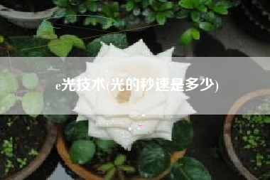 e光技巧，光的秒速是多少？