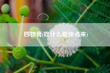 四物膏，吃什么能快点来？