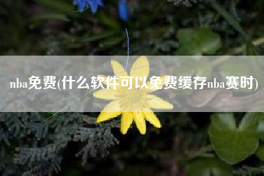nba收费，甚么软件能够收费缓存nba赛时？