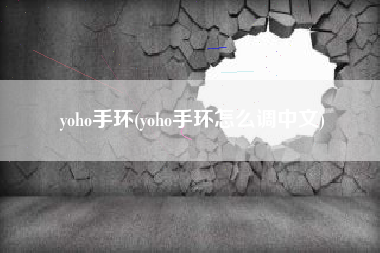 yoho手环，yoho手环怎样调中文？